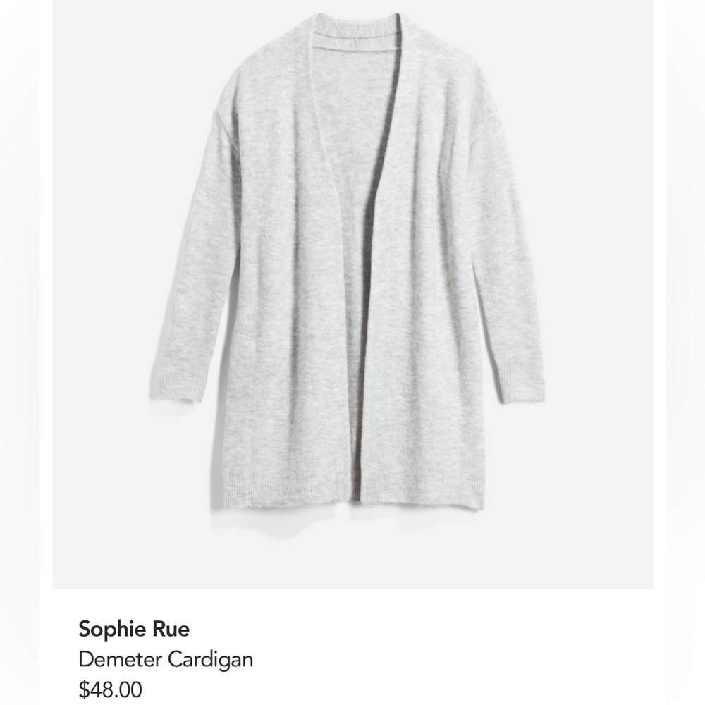 Sophie Rue Demeter Cardigan Stitchfix sweater light grey size medium